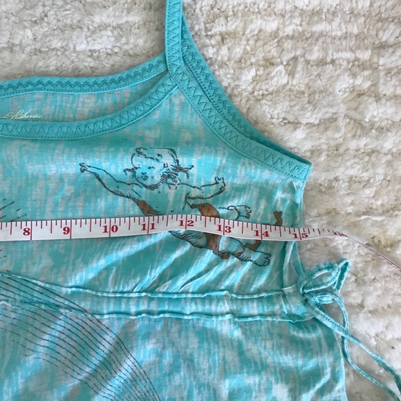 Moon and Stars Turquoise Side Tie Tank - Picture 7 of 8